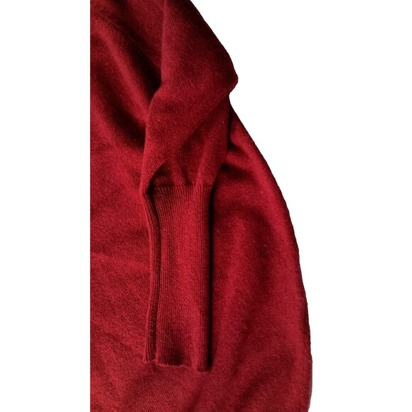Luxury Santosh Oversized Cashmere Sweater Off the Shoulder Red Size M Slouchy - Picture 7 of 12